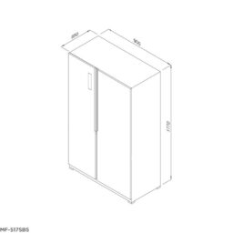 Kích thước tủ lạnh Malloca side by side MF-517SBS