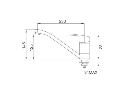 Kích thước của Vòi rửa chén bát Malloca K120