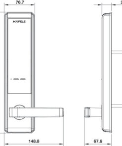 Kích thước Khóa điện tử Hafele EL7200-TC 912.20.563