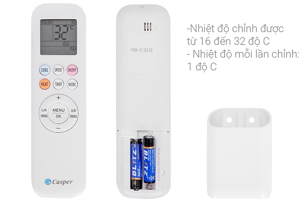 casper-gc09is33-3 Điều khiển Điều hòa 1 chiều Casper GC09IS33