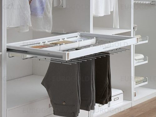 giá mắc quần âu kết hợp để trang sức ray giảm chấn Eurogold EVA570