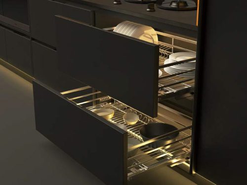 Bộ rổ xoong nồi Cappella Hafele 549.08.024 Inox 304