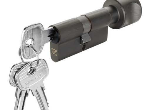 Ruột khóa 1 đầu chìa, 1 đầu vặn Hafele 916.63.325, 71mm Đồng thau