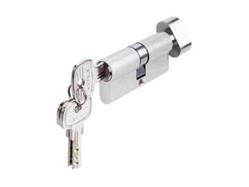 Ruột khóa 1 đầu chìa, 1 đầu vặn oval Hafele 916.63.621, 66mm Đồng thau