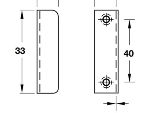 Bas giữ góc vuông Hafele 239.41.013