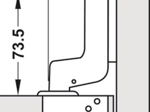 Kích thước của Bản lề lọt lòng Metalla A DIY 110º Hafele 493.03.025