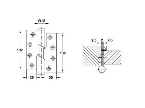 Bản lề nâng hạ Hafele 926.27.603 3 Kích thước của Bản lề nâng hạ Hafele 926.27.603
