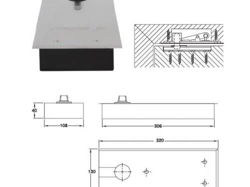 Bản lề sàn EN4 120Kg Hafele 932.79.040
