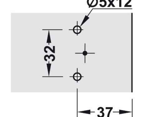 Đế bản lề Mettalla SM Hafele 311.71.540 3 Kích thước của Đế bản lề Mettalla SM Hafele 311.71.540