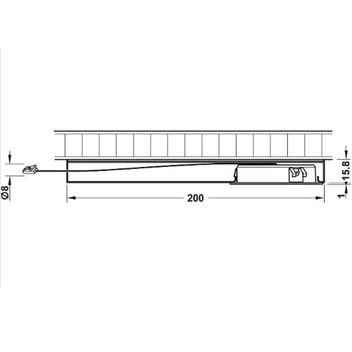 Kích thước của Đèn Led chiếu 3010 hệ 24V Hafele 833.75.040 Kích thước của Đèn Led chiếu 3010 hệ 24V Hafele 833.75.040