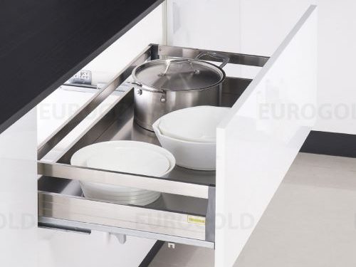 Giá xoong nồi hộp gắn tủ dưới inox 201 Eurogold EU130700
