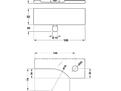 Kẹp kính trên khung Hafele 981.00.650 3 Kích thước của Kẹp kính trên khung Hafele 981.00.650