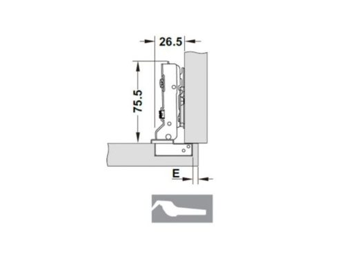 Bản lề Cucina Legato 334.00.031 Inox 304