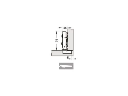 Bản lề Cucina Legato 334.00.064 mạ niken, đen 3 Bản lề Cucina Legato 334.00.064 mạ niken, đen