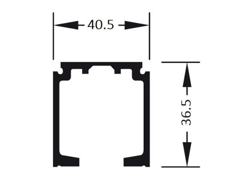 Ray trượt đơn dài 4000mm Hafele 941.62.761 3 Kích thước của Ray trượt đơn dài 4000mm Hafele 941.62.761
