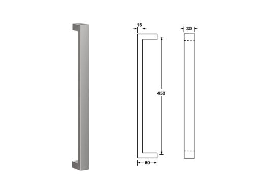 Tay nắm kéo vuông L465mm Hafele 499.68.038