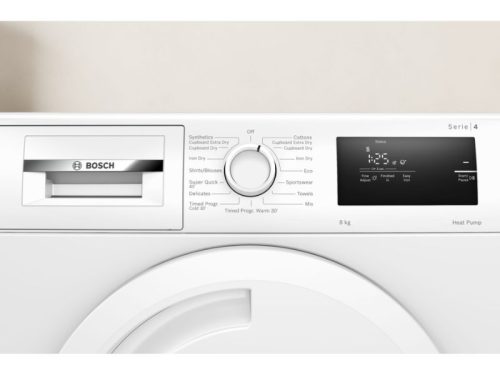 Máy sấy quần áo Bosch WTH83028SG serie 4 3 Bảng điều khiển của máy sấy quần áo Bosch WTH83028SG serie 4