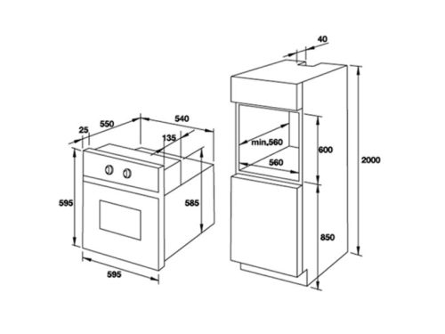Thiết kế lắp đặt của lò nướng hấp kết hợp Fagor 8H-875TCX A