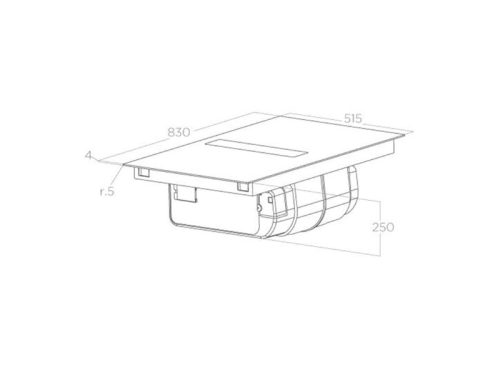 Bếp từ kết hợp máy hút mùi Elica NIKOLATESLA FIT XL BL/A/83 PRF0179476 5 Thiết kế của bếp từ kết hợp máy hút mùi Elica NIKOLATESLA FIT XL BL/A/83 PRF0179476