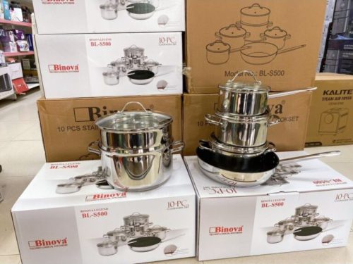 Ảnh thực tế bộ nồi chảo Binova BL-S500