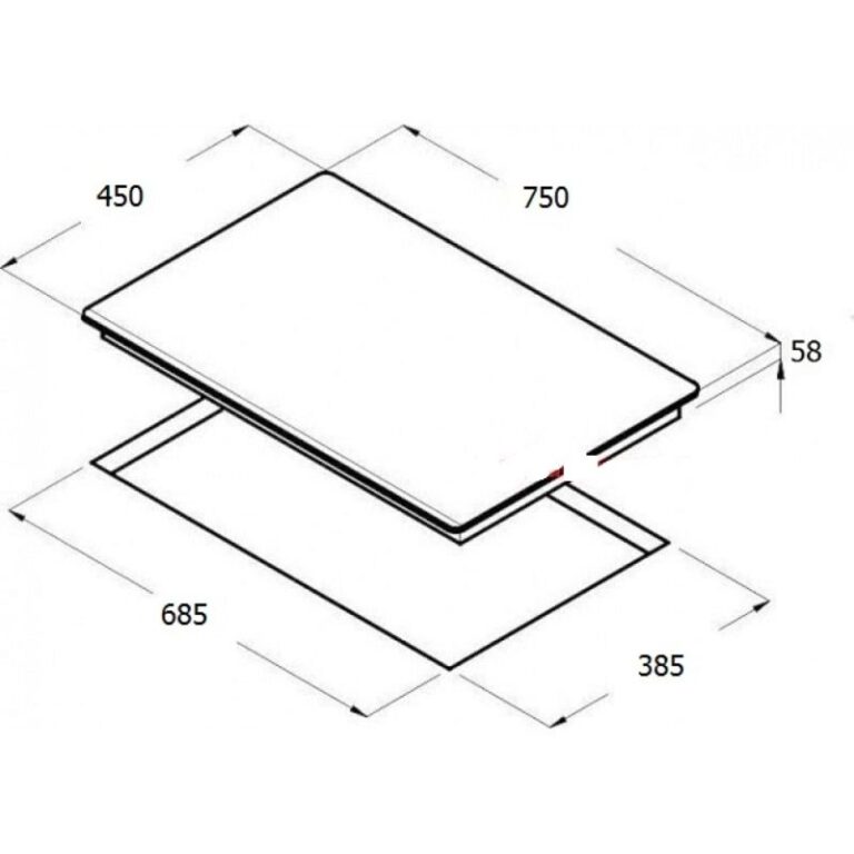 Kích thước bếp ga đôi Binova BI-382-DH lắp âm Kích thước bếp ga đôi Binova BI-382-DH lắp âm