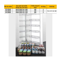 Kích thước tủ khô nan dẹt 6 tầng Eurogold EPL80660 Kích thước tủ khô nan dẹt 6 tầng Eurogold EPL80660