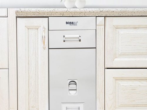 Ảnh thực tế thùng gạo gương nút nhấn BossEU BS300 Silver