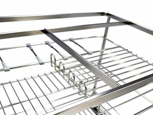 Chi tiết giá gia vị inox 304 nan dẹt BossEU BS304.140GS