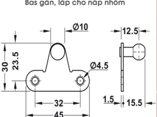 Chi tiết Pittong đẩy cánh tủ 150N Hafele 373.82.910