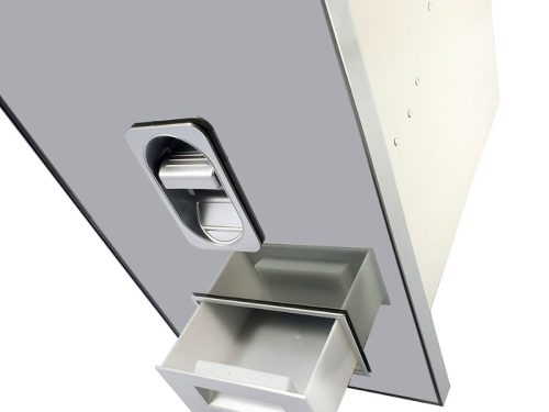 Vị trí lấy gạo thùng gạo gương nút nhấn BossEU BS250 Silver