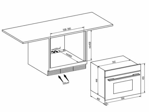 Lò vi sóng kết hợp nướng Hafele HC-MWO381B 495.10.044 4 kich thuoc lo vi song ket hop nuong hafele hc mwo381b 495 10 044