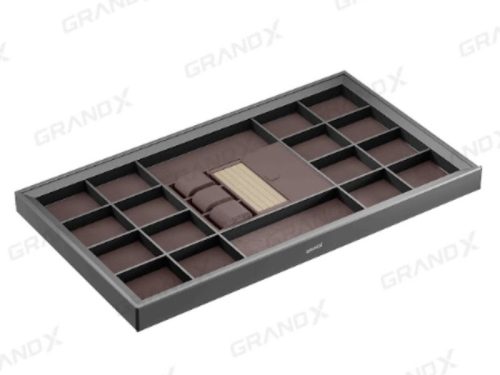 Ngăn kéo đồ trang sức bọc da cao cấp GrandX XM.90C