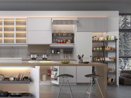 Ảnh thực tế Rổ Kéo Dưới Cho Xoong Nồi Dining Agent 900mm Hafele 545.14.312