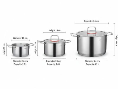 Kích thước bộ nồi GrandX GX603 NOVA