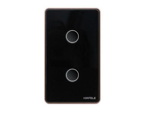 Công tắc ZB 2G US 10A đen L Hafele HSL-LS2G01B 820.71.001