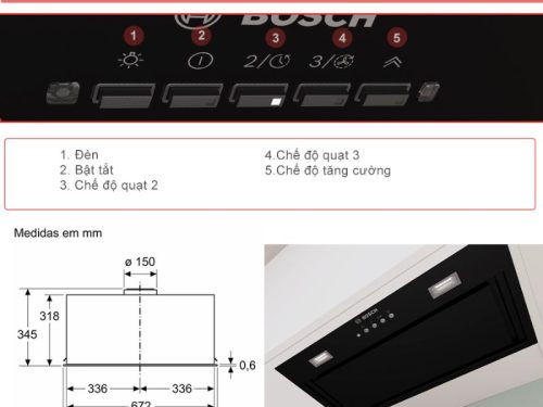 Kích thước máy hút mùi Bosch DLN78PC60
