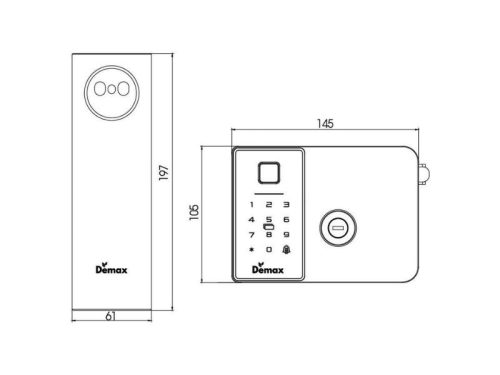 Khóa cửa cổng Face-ID Demax EL-G908AC CNC 5 thong so khoa cua cong face id demax el g908ac cnc
