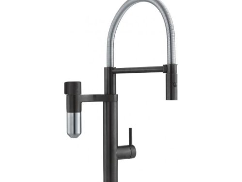 Vòi rửa bát Franke Industrial Black/Steel Optics