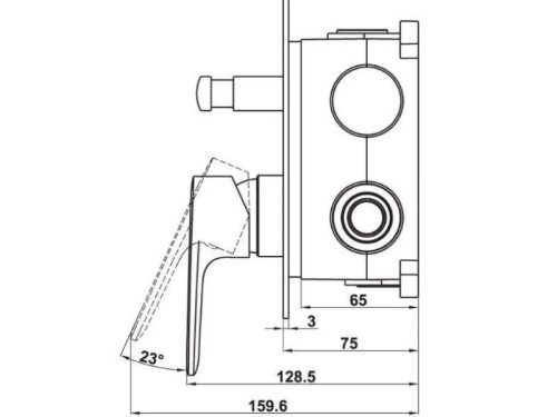 Bộ trộn âm 2 đường nước Kobe Hafele 589.15.007 3 Thông số bộ trộn âm 2 đường nước Kobe Hafele 589.15.007