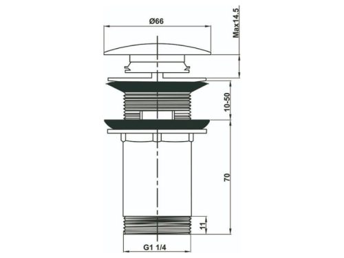 Thông số bộ xả nhấn có xả tràn Hafele 589.15.930