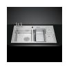 Chậu rửa bát inox 2 hố Malloca MS 8804 1 Chậu rửa bát bán thủ công Malloca MS 8804