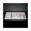 Chậu rửa bát inox 2 hố Malloca MS 8815L 1 Chậu rửa bát bán thủ công Malloca MS 8815L