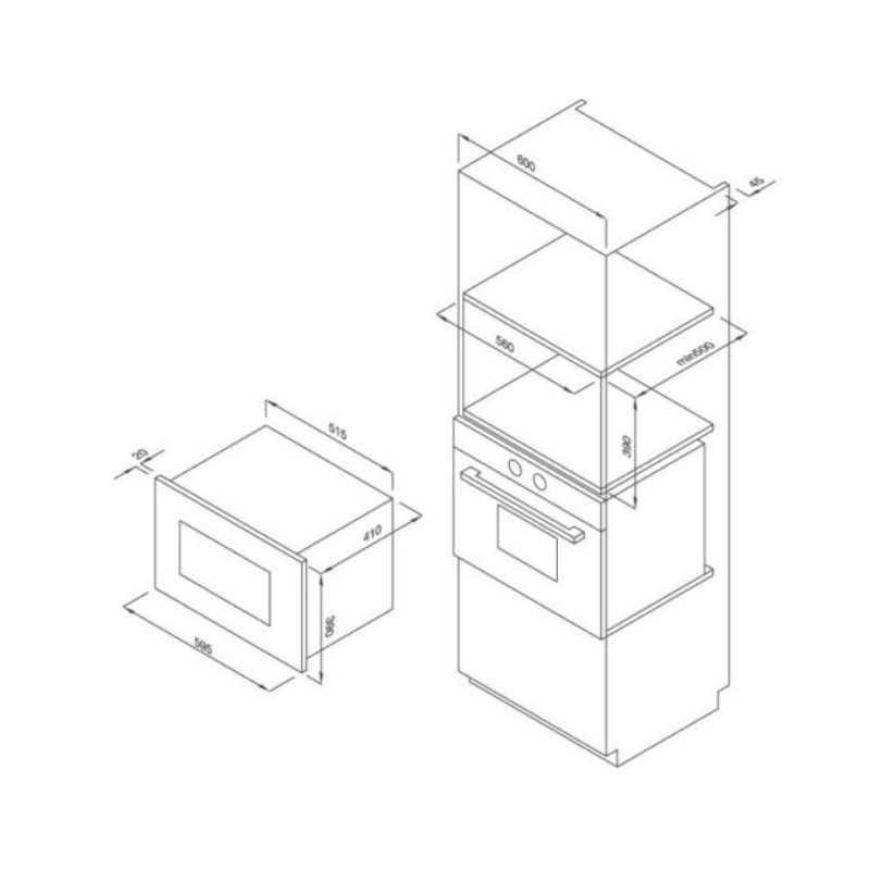 Thiết kế của Lò vi sóng Malloca MW-927I Thiết kế của Lò vi sóng Malloca MW-927I