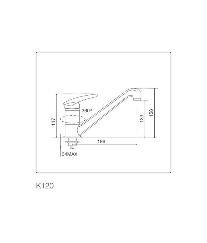 Vòi rửa bát nóng lạnh Malloca K120 3 Thiết kế của Vòi rửa bát Malloca K120