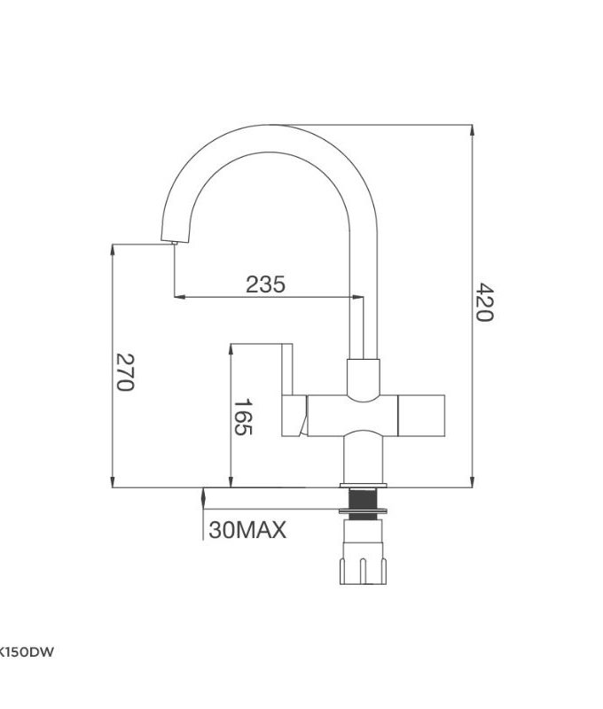 kích thước của voi-rua-bat-malloca-k150dw