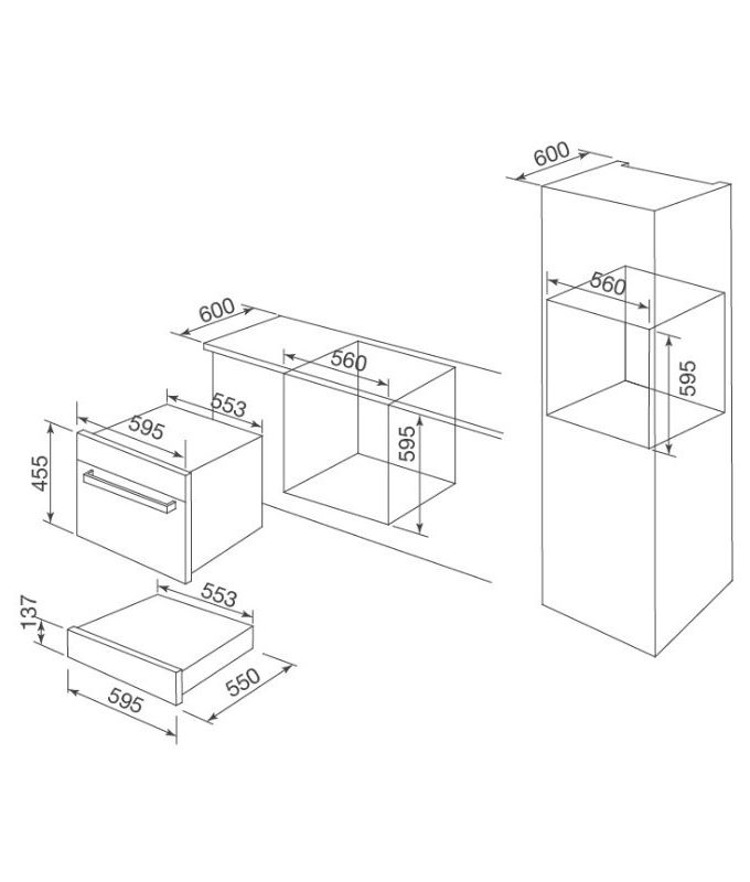 kích thước của Hộp ngăn kéo inox Malloca MSD-60SS