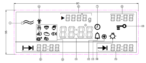 LCD lò vi sóng âm tủ Malloca MW-40CP