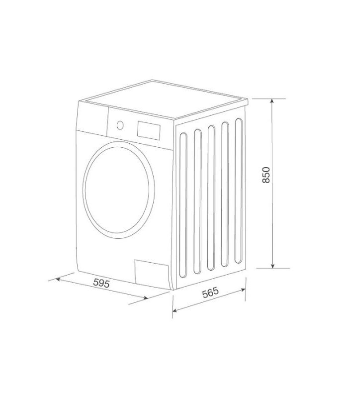 Kích thước máy giặt quần áo Malloca MWM-09SIL