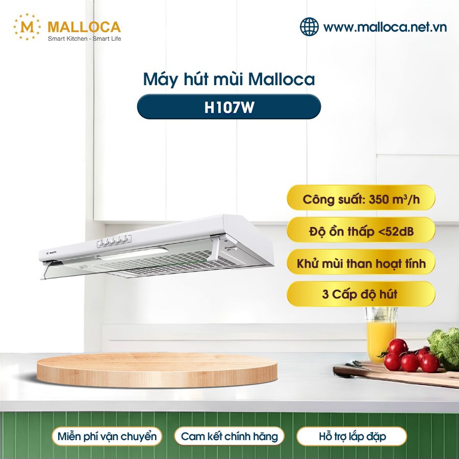 Máy hút mùi Malloca H107W