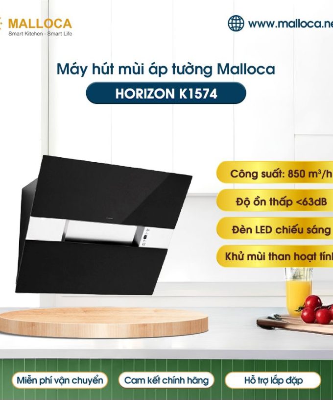 Máy hút mùi áp tường Malloca Luxury Horizon K1574